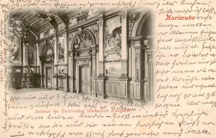 Karlsruhe Baden Aulasaal der Technischen Hochschule