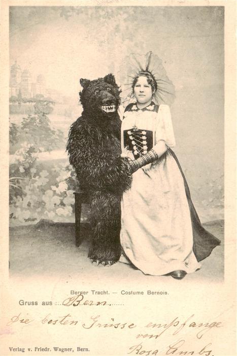 Bern BE Berner Tracht mit Baer