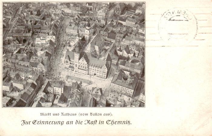 CHEMNITZ Sachsen Markt und Rathaus Feldpost