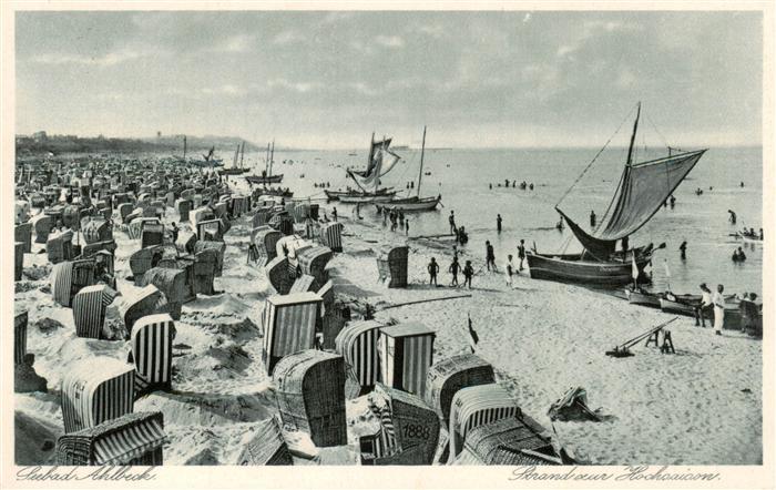 Ahlbeck Ostseebad Strandpartie zur Hochsaison