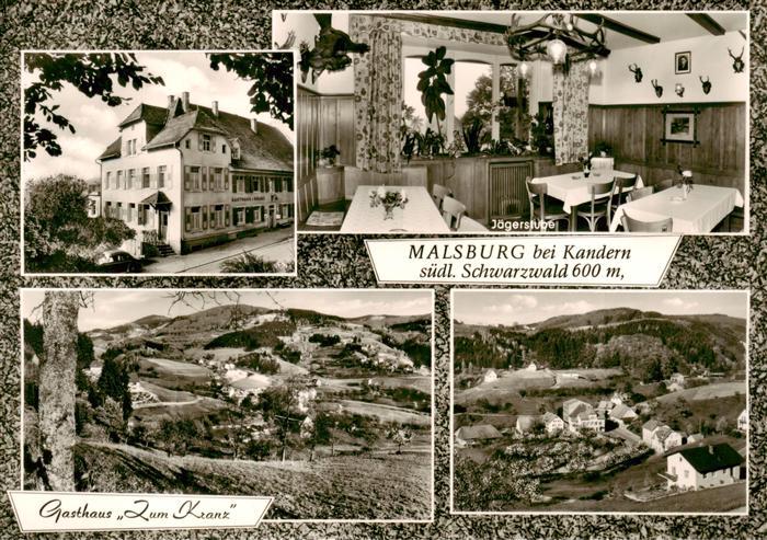 Malsburg-Marzell BW Gasthaus Zum Kranz Jaegerstube Panorama