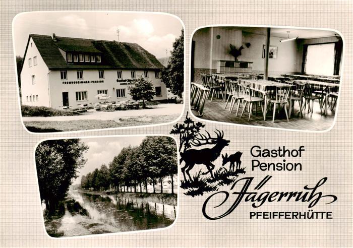 Pfeifferhuette Gasthof Pension Jaegerruh Gastraum Flusspartie
