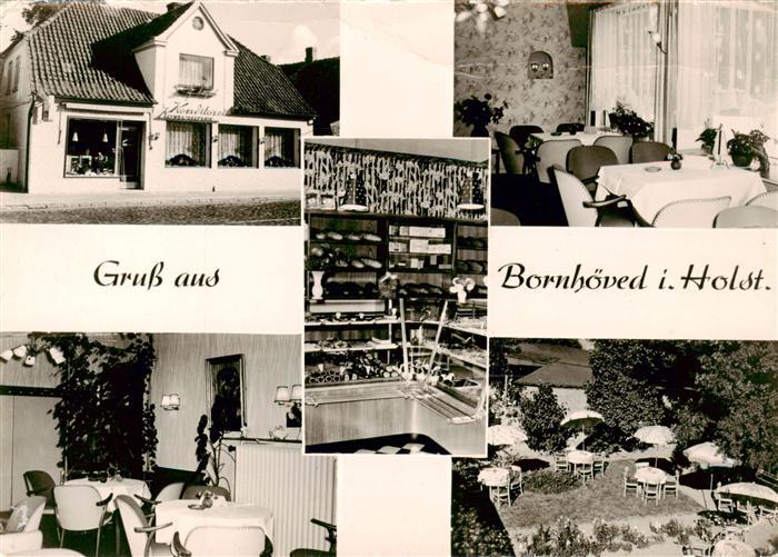 Bornhoeved Konditorei Cafe Walter Elend Gastraeume Kuchentheke Gartenwirtschaft