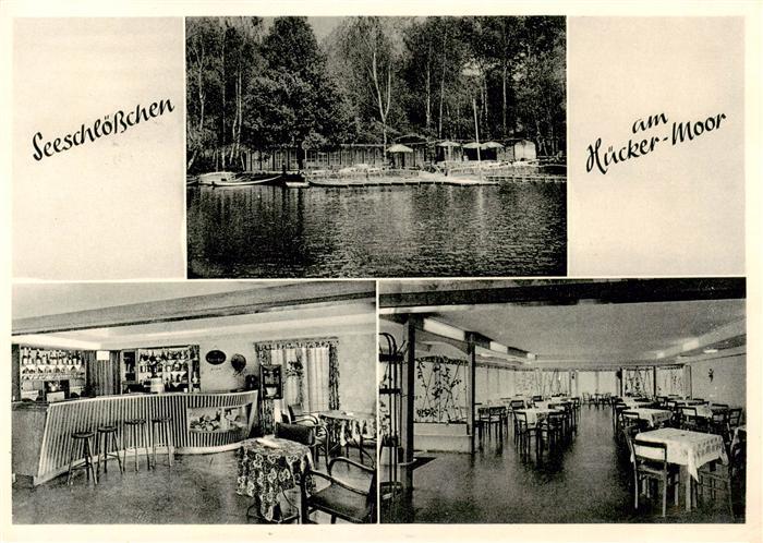 Buende  Westfalen Seeschloesschen am Huecker Moor Gastraeume Bar