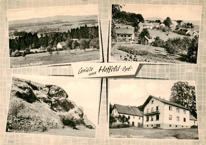 Hoffeld Schwandorf Oberpfalz Blick nach Westen Hoffeld Burgruine Gasthaus Pensio