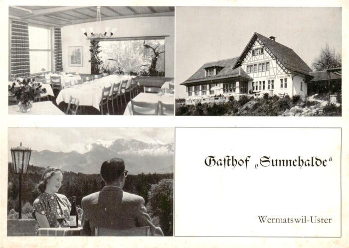 Wermatswil Gasthof Sunnehalde Gaststube Terrasse