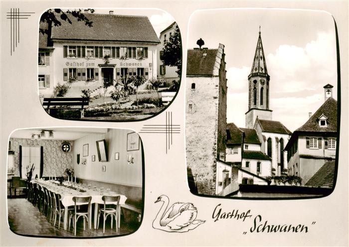 Markdorf Bodensee Gasthof zum Schwanen Gaststube Kirche