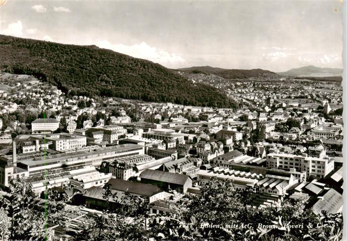 Baden  AG Panorama mit A.G. Brown Boveri & Die.
