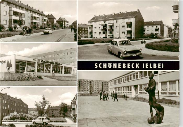 Schoenebeck Elbe Krausestrasse Kaufhalle Johannes-R-Becher-Strasse Plytechnische