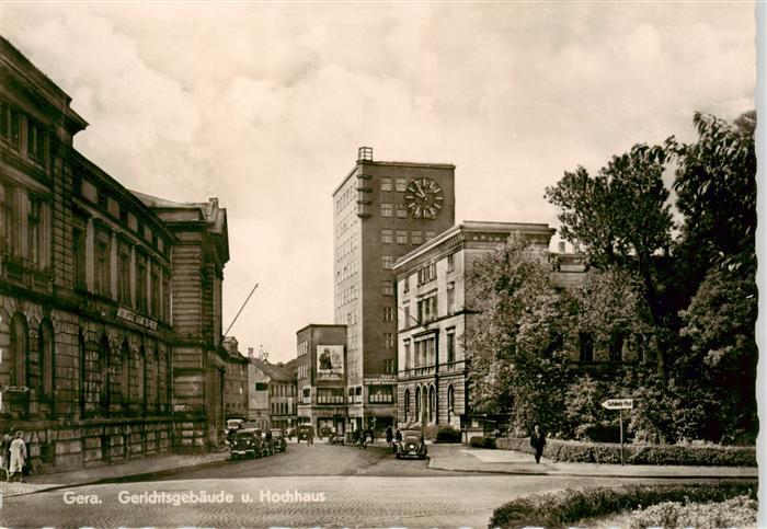 Gera Gerichtsgebaeude und Hochhaus