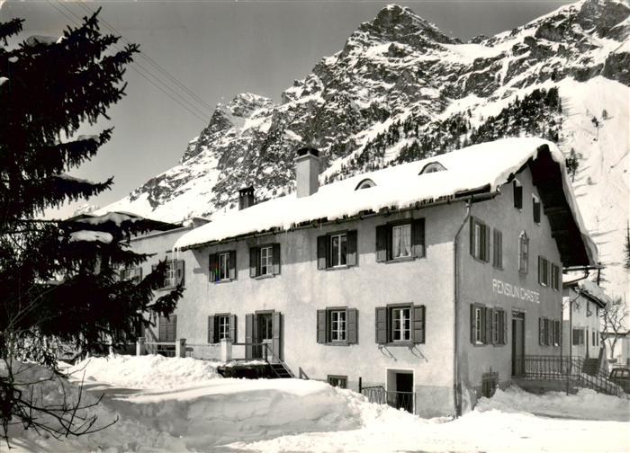 Sils Baselgia GR Pension Chasté gegen Piz Lagrev