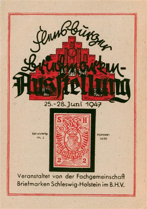 Flensburg  Schleswig-Holstein Flensburger Briefmarken Ausstellung 1947