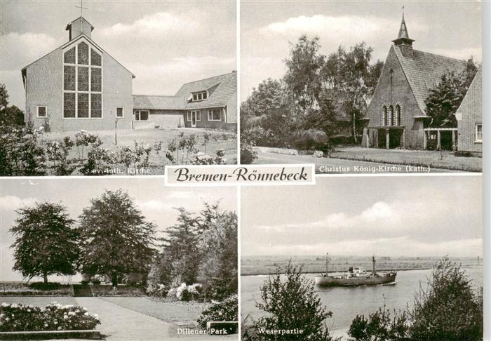 Roennebeck Bremen Ev luth Kirche Christus Koenig Kirche Dillener Park Weserparti