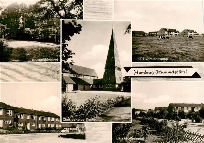 Hummelsbuettel Hamburg Gruetzmuehlenweg Christophorus Kirche Alsterweg Brillkamp