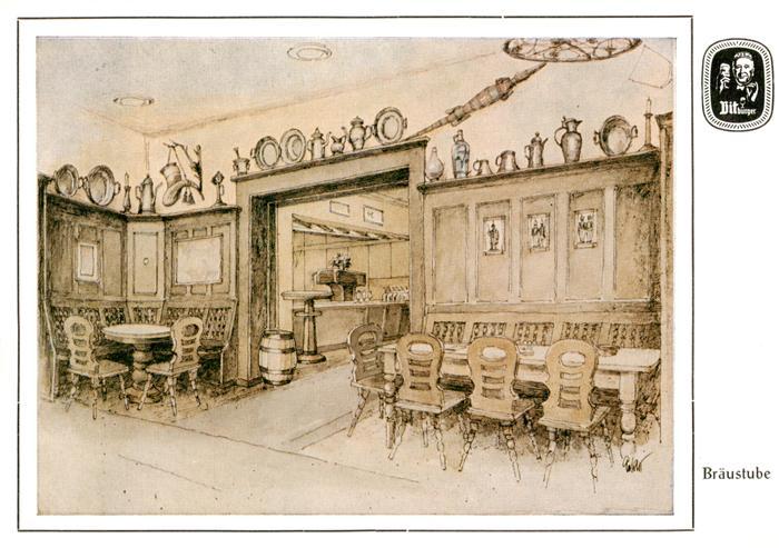 Bitburg Brauereiausschank Zum Simonbraeu Braeustube Illustration