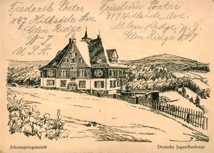 Johanngeorgenstadt Deutsche Jugendherberge Zeichnung