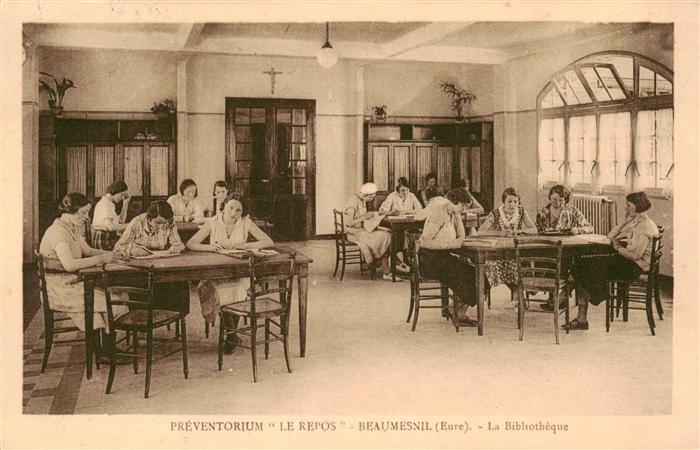 Beaumesnil 27 Eure Preventorium Le Repos La Bibliotheque