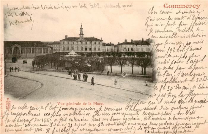 Commercy 55 Meuse Vue generale de la Place