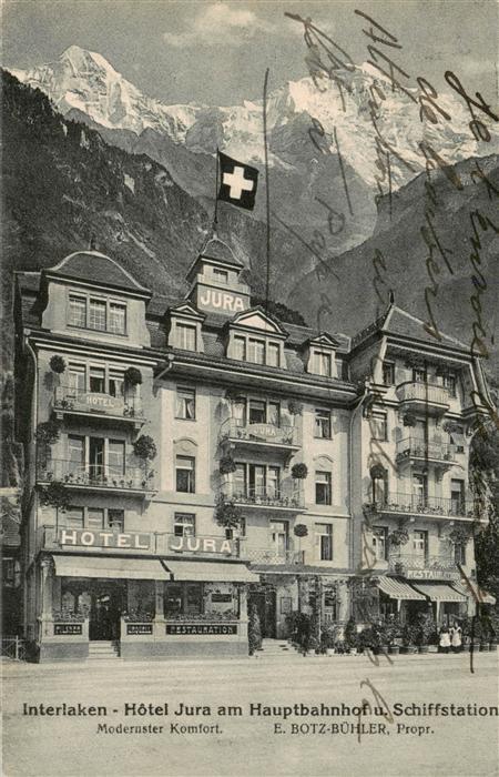 Interlaken BE Hotel Jura am Hauptbahnhof und Schiffstation