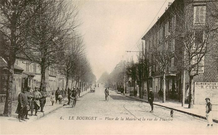 Le Bourget 93 Seine-Saint-Denis Place de la Mairie et la rue de Flandre