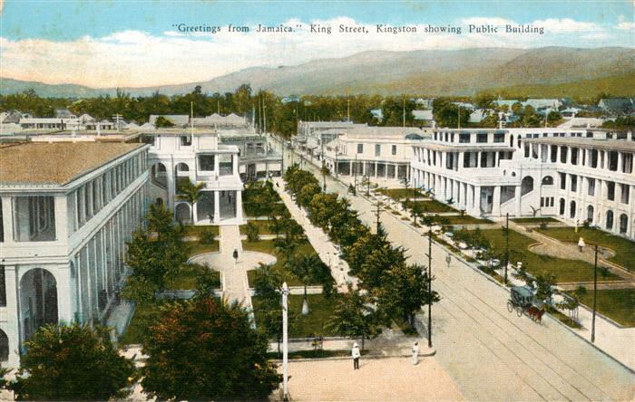 Kingston  Jamaica King Street showing Public Building