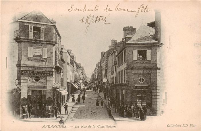 Avranches 50 Manche La Rue de la Constitution