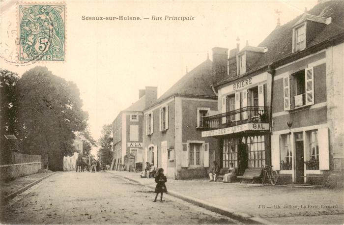 Sceaux-sur-Huisne 72 Sarthe Rue Principale