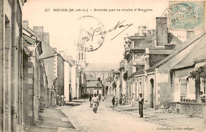 Becon-les-Granits 49 Maine-et-Loire Entree par la route d Angers