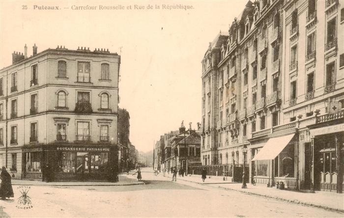 Puteaux 92 Hauts-de-Seine Carrefour Rousselle et Rue de la Republique