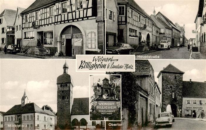 Billigheim-Ingenheim Gaststaette Fritz Hauck Hauptstrasse Marktplatz Obertor