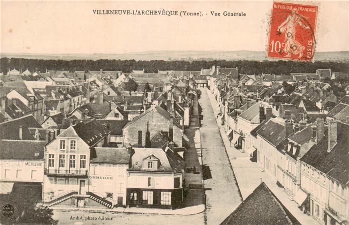 Villeneuve-l Archeveque 89 Yonne Vue generale aerienne