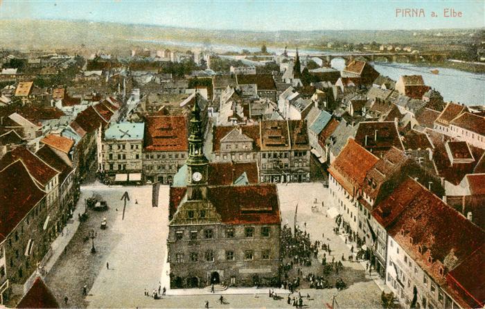 Pirna Elbe Fliegeraufnahme