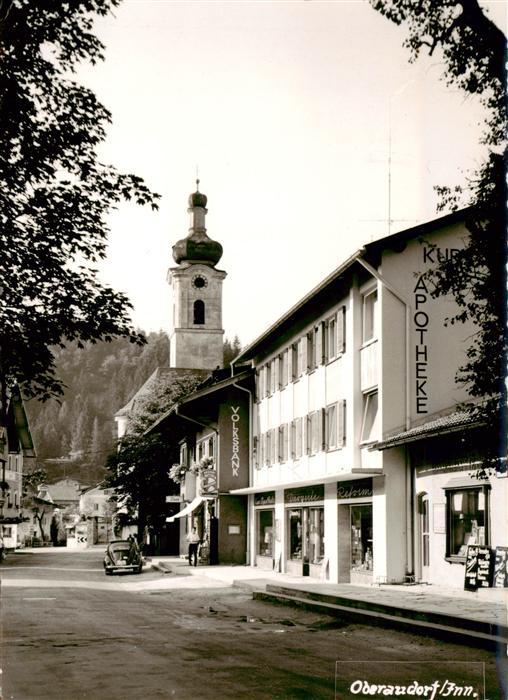 Oberaudorf Kur-Apotheke Blick zur Kirche