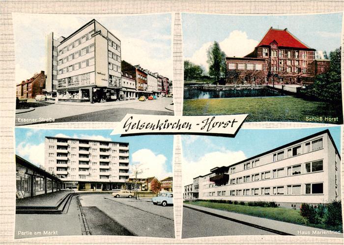Horst Gelsenkirchen Essener Strasse Schloss Partie am Markt Haus Marienfried