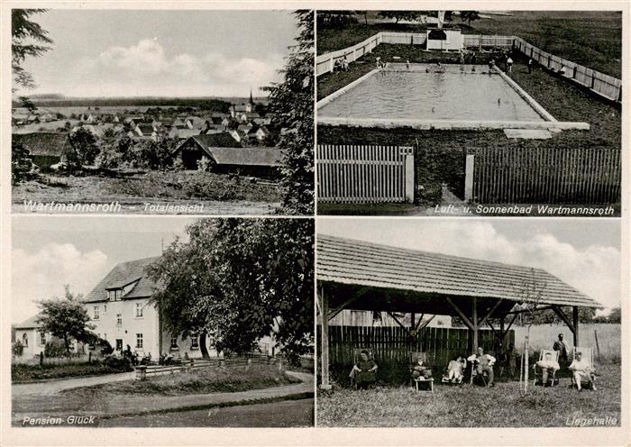 Wartmannsroth Totalansicht Freibad Pension Glueck Liegehalle