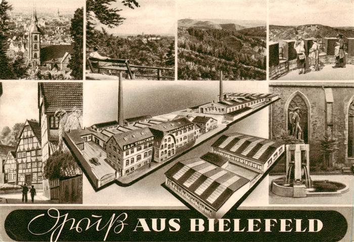 BIELEFELD  CITY Teilansichten Panorama Aussichtspunkt Fernsicht Brunnen Altstadt