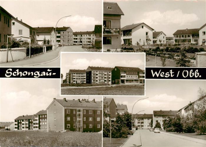 Schongau Bayern Stadtteil West Teilansichten Wohnsiedlungen