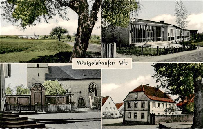 Waigolshausen Panorama Schule Ortszentrum Kirche