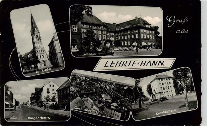 Lehrte Hannover Ev Kirche Rathaus Burgdorferstrasse Gesamtansicht Krankenhaus