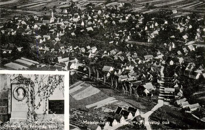Meissenheim Baden Fliegeraufnahme Denkmalvon Friederike Brion