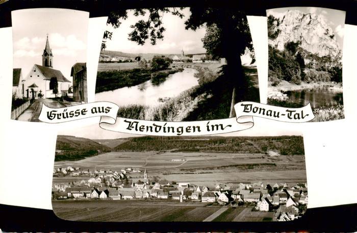 Nendingen Tuttlingen Kirche Donaupartie Stiegelefels Panorama