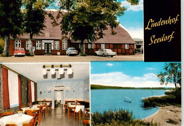 Seedorf Lauenburg Gast und Pensionshaus Lindenhof Gastraum Seepartie