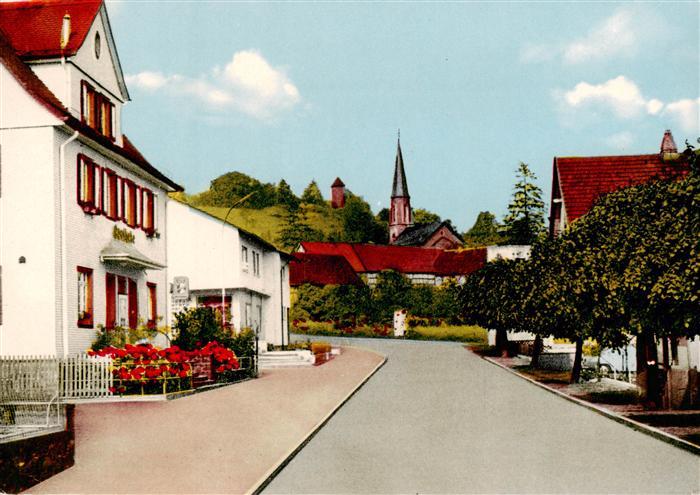 Ulrichstein Strassenpartie mit Kirche