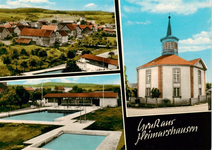 Heimarshausen Teilansicht Freibad Kirche