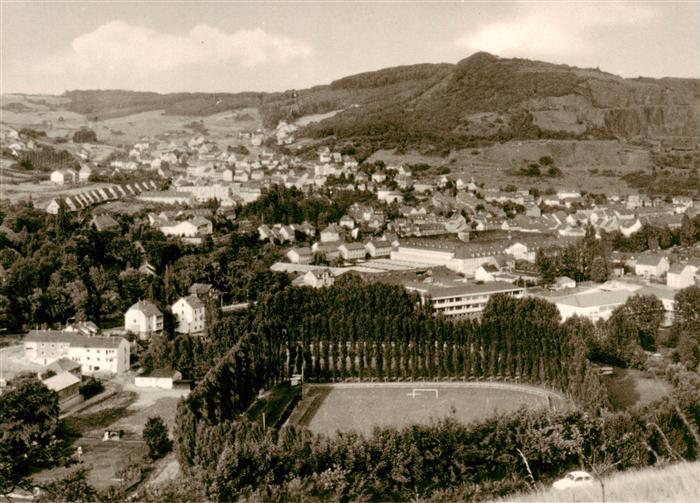Kirn Nahe Panorama Sportfeld Kyrau mit noerdlichem Stadtteil