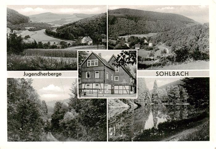 Sohlbach Netphen Landschaftspanorama Jugendherberge Waldpartie Weiher