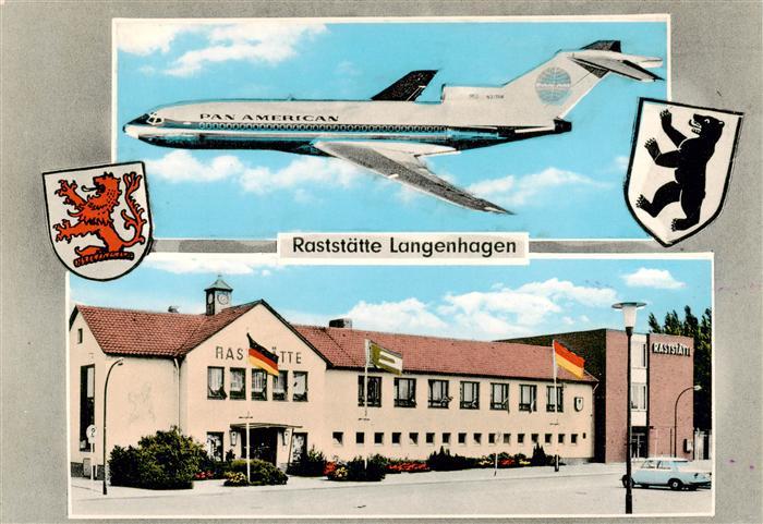 Langenhagen Hannover Raststaette Wappen Pan American Passagierflugzeug