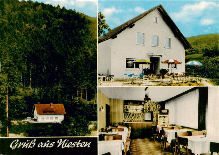 Niesten Weismain Cafe Pension Waldeck Gastraum Terrasse
