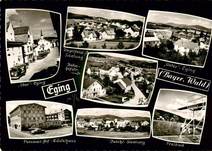 Eging  See Bayerischer Wald Teilansichten Gaestehaus Passauer Hof Freibad Duschl