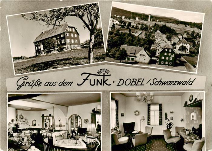 Dobel  Schwarzwald Hotel Funk Restaurant Ortsansicht Luftaufnahme